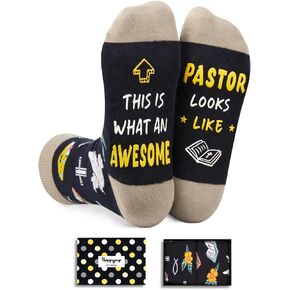HAPPYPOP Christian Gifts Ideas Socks - Funny Christian Gifts, Pastor Appreciation Gifts, Christian Religious Socks Pastor Socks Jesus Socks