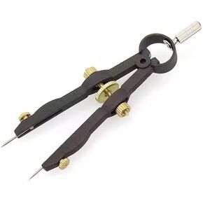 6 Inch Leather Compass Adjustable Lockable，Leather Crafts Tools，Professional Compass for Geometry，Compass Drawing Tool (Silvery 6 Inch) in Kuwait