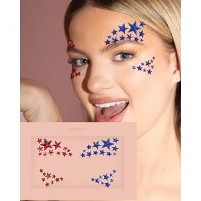 الولايات المتحدة الأمريكية المشجع الأحمر العيون الزرقاء جواهر؟ الكل في واحد من إكسسوارات زي العلم الأحمر والأزرق in Kuwait