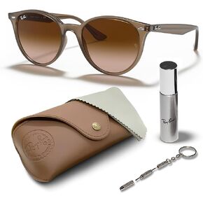 Ray-Ban RB4305 Phantos Shape Sunglasses With Eyewear Kit Bundle - High Bridge Fit - Ideal Formal and Casual Wear Retro Sunglasses