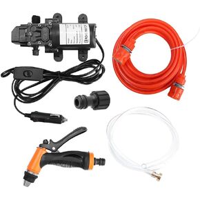 12V Electric Car High Pressure Washer,Car Washing Sprayer Power Pump System Kit Car Washing Cleaning Tool