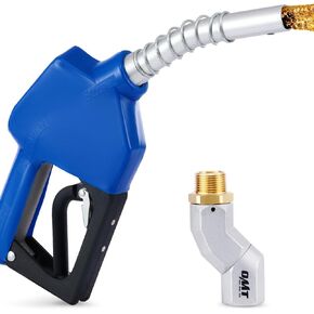 ORION MOTOR TECH Automatic Fuel Nozzle Kit, 3/4" NPT Auto Shut Off Fuel Nozzle with 360° Hose Swivel, Gas Fuel Transfer Refilling Nozzle with 13/16" Spout 16 gpm Flow Rate for Gasoline Diesel Kerosene