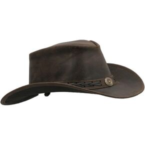Walker and Hawkes - Leather Cowhide Outback Antique Hat