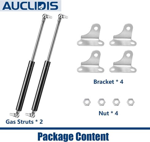 20 Inch 100lb/445N Gas Strut Shock Spring Lift Support for RV Camper Bed Storage Cover Door Tool Box Toy Lid Basement Boat Hatch TV Cabinet Chicken Coop Black Replacement Parts, Set of 2 by AUCLIDIS in Saudi Arabia