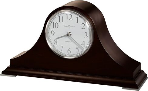 ساعة Howard Miller Salem Mantel 635-226 - لمسة نهائية من القهوة السوداء، قرص أبيض حاد، أرقام عربية بلمسة نهائية من النيكل، ديكور منزلي على طراز تامبور، حركة كوارتز أحادية الرنين in Saudi Arabia