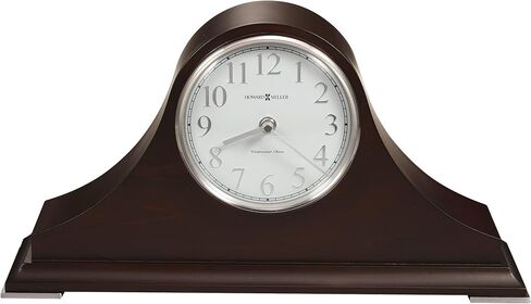 ساعة Howard Miller Salem Mantel 635-226 - لمسة نهائية من القهوة السوداء، قرص أبيض حاد، أرقام عربية بلمسة نهائية من النيكل، ديكور منزلي على طراز تامبور، حركة كوارتز أحادية الرنين in Saudi Arabia