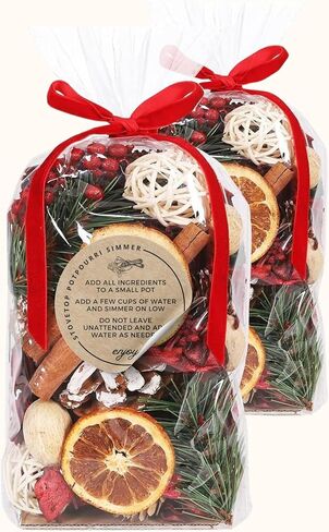 Stovetop Potpourri Instruction Label | 250 pc Roll 2" Circle Label Brown Boho Kraft Paper Design for Christmas Holiday Package of Stove Top Simmer Home Scent Use with Glass Saucepan Steamer Pot in Saudi Arabia