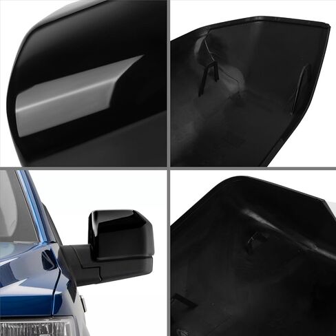 Glossy Black Direct Replacement Side Mirror Covers Caps for 2015-2020 Ford F150, Directly Replace Style, Not Sticker Style (Black) in Saudi Arabia