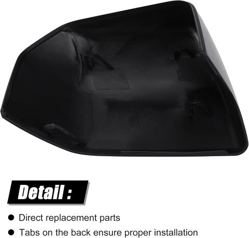 Glossy Black Direct Replacement Side Mirror Covers Caps for 2015-2020 Ford F150, Directly Replace Style, Not Sticker Style (Black) in Saudi Arabia