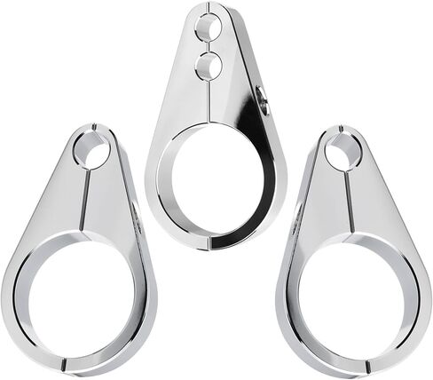 MoKitDora 1.25" Handlebar Dual Single Throttle or Frame Mount Clutch Cable Clamp Brake Line Clips for Harley,Chrome in Saudi Arabia