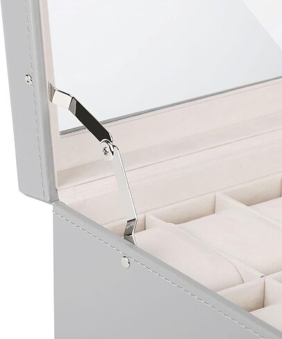 صندوق ساعة JS NOVA JUNS مكون من 12 علبة عرض مجوهرات للرجال مع قفل ومفاتيح، أزرق ملكي in Kuwait