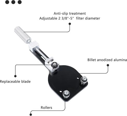 قاطع فلتر الزيت 66490 أداة قطع فلتر الزيت لنطاق قطع الفلتر 1-3/4 بوصة إلى 5-3/4 بوصة أسود in Kuwait