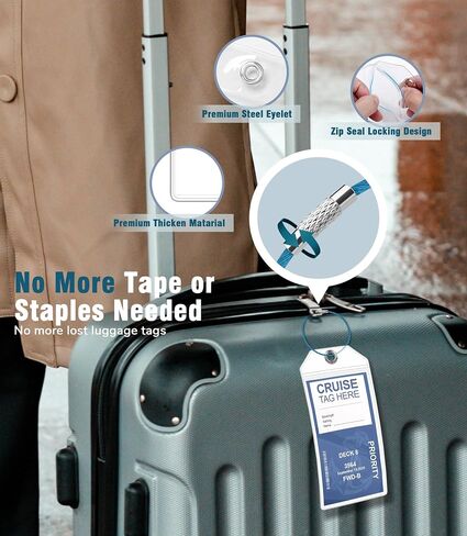6pack Cruise Luggage Tag Holder, 2pack Cruise Lanyard for Ship Cards, for Royal Caribbean & Celebrity, Carnival, Holland, MSC, NCL, Princess etc. Cruise Essentials 2024. Red+Light Blue in Saudi Arabia