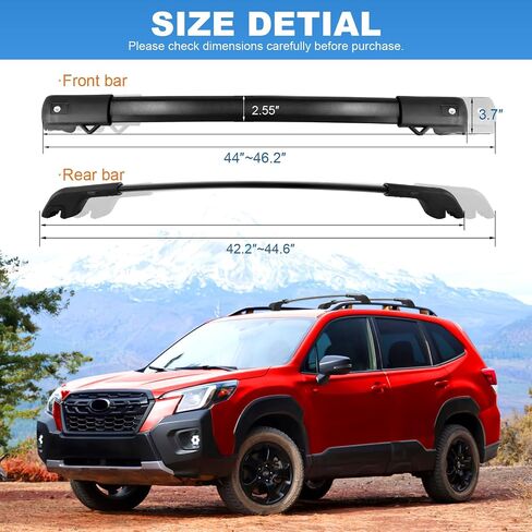 Roof Rack Cross Bars 220lb Compatible with Ford Escape 2013 2014 2015 2016 2017 2018 2019, Heavy Duty Lockable Aluminum Roof Rails Crossbars Cargo Bars Canoe Rooftop Black Carrier Luggage in Saudi Arabia