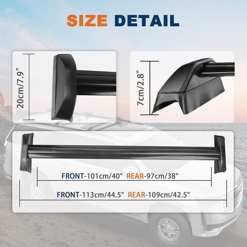 165LBs Roof Rack Cross Bars Aluminum Compatible for 2007-2011 Honda CRV CR-V EX-L EX LX Rooftop Luggage Carrier Rack crossbars for Bike Snowboard Skiboard Box in Saudi Arabia