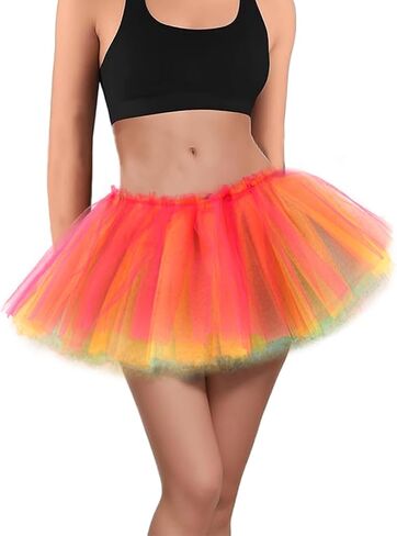Tutus for Women Adult Tutu Skirts 5 Layered Classic Elastic Tulle Tutu Skirts for Party Festival Running in Saudi Arabia