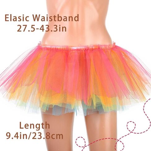 Tutus for Women Adult Tutu Skirts 5 Layered Classic Elastic Tulle Tutu Skirts for Party Festival Running in Saudi Arabia