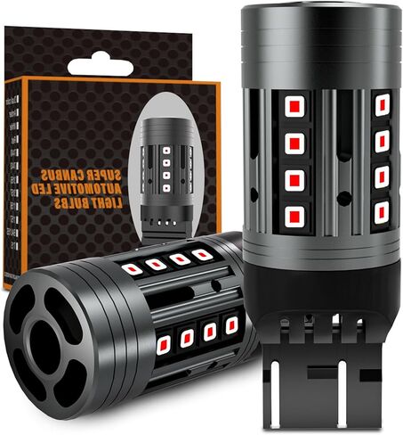 2024 New CANBUS 7440/7443 LED Bulb Red Brake Lights,7441 7444 T20 992 W21W LED Replacement for Tail Parking Lights,Anti Hyper Flash Built-in Resistor Error Free (Pack of 2) in Saudi Arabia
