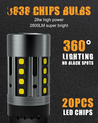 2024 New CANBUS 7440/7443 LED Bulb Red Brake Lights,7441 7444 T20 992 W21W LED Replacement for Tail Parking Lights,Anti Hyper Flash Built-in Resistor Error Free (Pack of 2) in Saudi Arabia