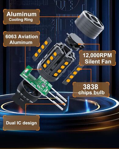 2024 جديد CANBUS 7440/7443 LED لمبة أضواء الفرامل الحمراء، 7441 7444 T20 992 W21W استبدال LED لأضواء وقوف السيارات الخلفية، مقاومة مدمجة مضادة للفلاش خالية من الأخطاء (حزمة من 2) in Kuwait