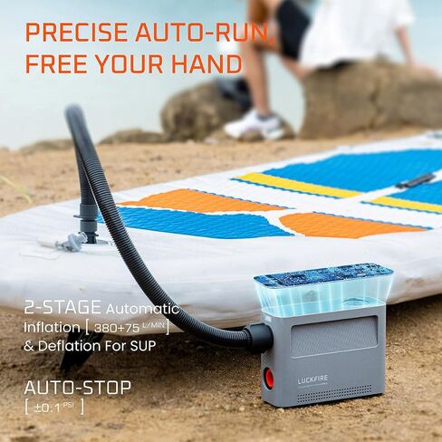 Tire Inflator Portable Air Compressor Paddle Board Pump, 10-in-1 150PSI Electric Air Pump for Car Tires, SUP Pump of 2 Stage Inflation & Auto-Off, for Car, Paddle Board, Inflatable Boat, Bike in Saudi Arabia