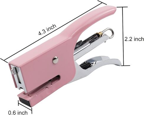 Small Hand-held Stapler Set, 15 Sheet Capacity, includes 750Pcs Staples and A Staple Remover, Mini Desktop Stapler for Office, School, Home or Travel Use. (Pink) in Saudi Arabia