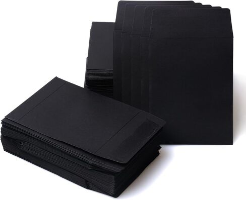 200 Pack Mini Envelopes, 2.8 x 3.5 Inch Coin and Small Parts Envelopes with Gummed Flap for Gift Cards Wedding Favors Baby Showers Garden, Black in Saudi Arabia