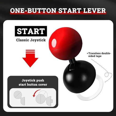 Car Push Start Button Rocker: Car One Button Start Lever Car Engine Start Stop Button Joystick Plastic Ball-bar Automotive One-Touch Start Button Starter Cover Decorative Accessories in Saudi Arabia