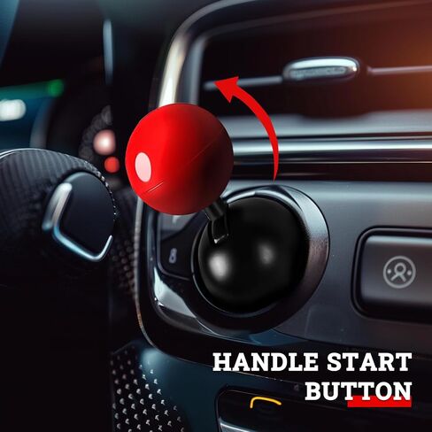 Car Push Start Button Rocker: Car One Button Start Lever Car Engine Start Stop Button Joystick Plastic Ball-bar Automotive One-Touch Start Button Starter Cover Decorative Accessories in Saudi Arabia