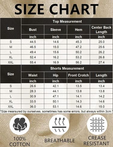 Zeagoo Women's 2 Piece Cotton Linen Tracksuit Short Sleeve Casual Shorts Set V Neck Beach Outfits in Saudi Arabia