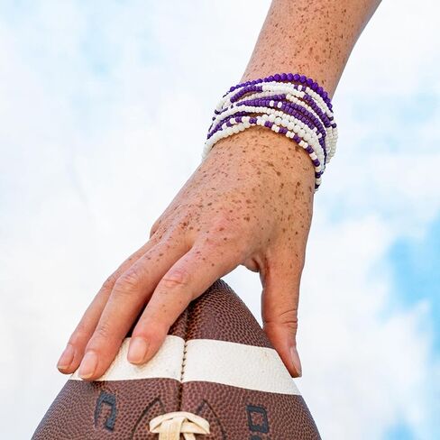 INK + ALLOY Women's Game Day Jewelry Set, Beade Bracelets and Beaded Fringe Earrings Set, Handmade Jewelry for College Students, Teachers, Team Gifts in Saudi Arabia