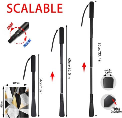 Shoe Horn Long Handle, Long Metal Shoe Horn 3 Pack Portable Telescopic Shoehorn with Plastic Shoe Spoon for Seniors Men Women and Kids in Saudi Arabia