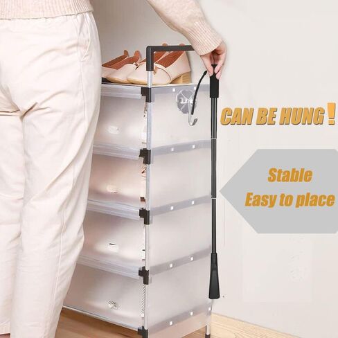 Shoe Horn Long Handle, Long Metal Shoe Horn 3 Pack Portable Telescopic Shoehorn with Plastic Shoe Spoon for Seniors Men Women and Kids in Saudi Arabia