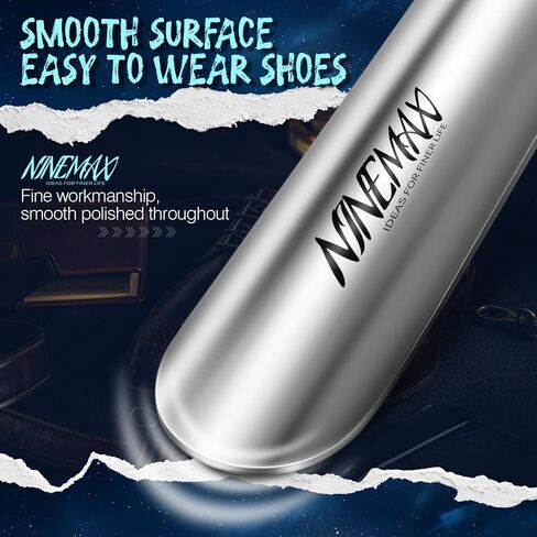 NINEMAX Shoe Horn Long Handle for Seniors 2 pack,16.5" Long Shoehorn Metal for Men Women,Stainless Steel Shoe Horns for Boots in Saudi Arabia