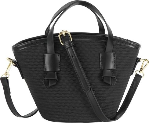 ZLM BAG US حقيبة نسائية بمقبض علوي من القش منسوجة يدويًا من الكروشيه حقيبة كتف صيفية in Saudi Arabia