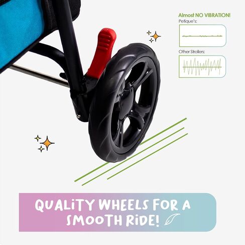 Double Decker Pet Stroller - Black: Dual Bassinets for Multiple Pets, Removable Pee Pads, Adjustable Leashes, Mesh Windows, Swivel Wheel, One-Hand Fold, Lightweight, for Small/Medium Dogs/Cats/Pets in Saudi Arabia