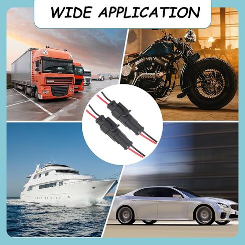 موصل 2 دبوس موصل مقاوم للماء، موصلات أسلاك السيارات للذكور والإناث، موصل طرفي سلسلة 1.5 مم، طول السلك 7 سم، متوافق مع وصلة أسلاك أخرى لقارب الشاحنة السيارة (5 مجموعات) in Kuwait
