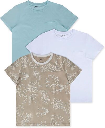 Brix Boys' Short Sleeve Tees- Pocket Crewneck Shirts 3 pack. in Kuwait