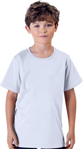 Brix Boys' Short Sleeve Tees- Pocket Crewneck Shirts 3 pack. in Kuwait