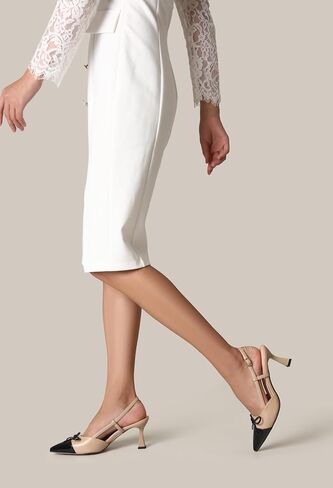 Slingback Heels for Women Pointed Closed Toe Women's Black Slingback Kitten Heels Pumps Dress Shoes for Women in Saudi Arabia