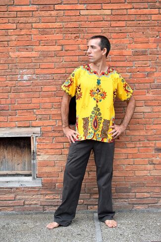 RaanPahMuang Spearhead Heart African Dashiki Shirt Radiant Colors Afrika Style in Saudi Arabia