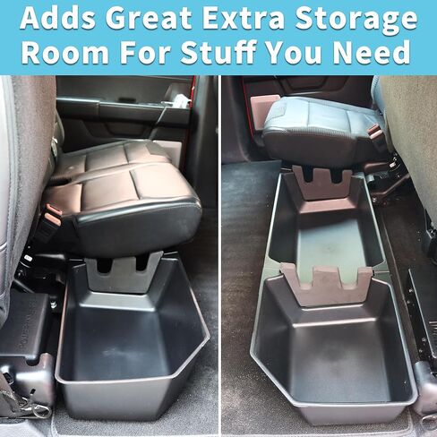 صندوق تخزين تحت المقعد متوافق مع 2015-2024 F150 و2017-2024 F250 F350 F450 F550 صندوق تخزين منظم فائق التحمل in Kuwait