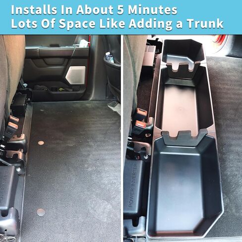 صندوق تخزين تحت المقعد متوافق مع 2015-2024 F150 و2017-2024 F250 F350 F450 F550 صندوق تخزين منظم فائق التحمل in Kuwait