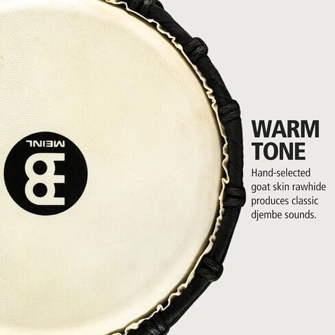 Meinl Percussion Djembe Hand Drum Circle Instrument, Carved Mahogany Headliner Series — NOT Made in China — African Mali Weave Ropes, 2-Year Warranty, Nile, Small (HDJ4-S) in Saudi Arabia