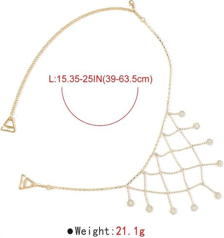 Shiny Rhinestone Bra Straps with Tassels Adjustable Detachable Metal Shoulder Straps for Strapless Bras and Dresses in Kuwait
