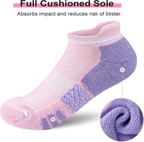 Ankle Socks Women Running Athletic Cushioned Socks 6 Pairs in Saudi Arabia