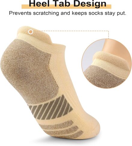 Ankle Socks Women Running Athletic Cushioned Socks 6 Pairs in Saudi Arabia