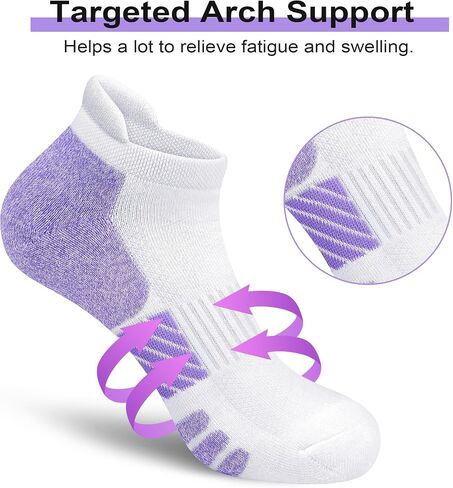 Ankle Socks Women Running Athletic Cushioned Socks 6 Pairs in Saudi Arabia