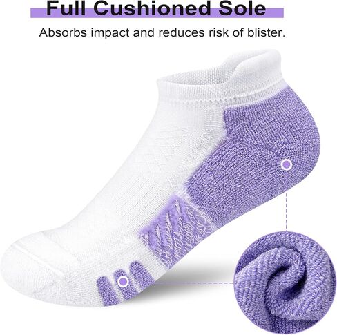Ankle Socks Women Running Athletic Cushioned Socks 6 Pairs in Saudi Arabia