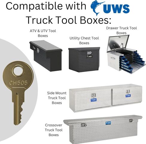 CH510 Replacement Key for Truck Tool Boxes and RV Compartments Marked CH-510-1 Robby’s Cloud Keychain Included (1-Pack) - Key Color May Vary in Saudi Arabia
